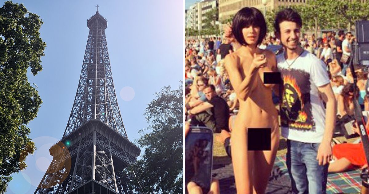 Eiffel tower nude women