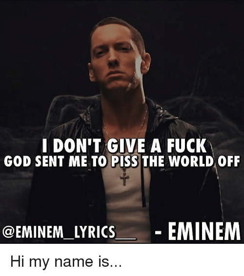 Eminem lyrics fuck