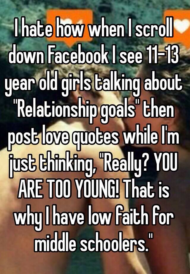 Too young facebook girls