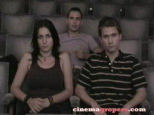 Girl at porn theater