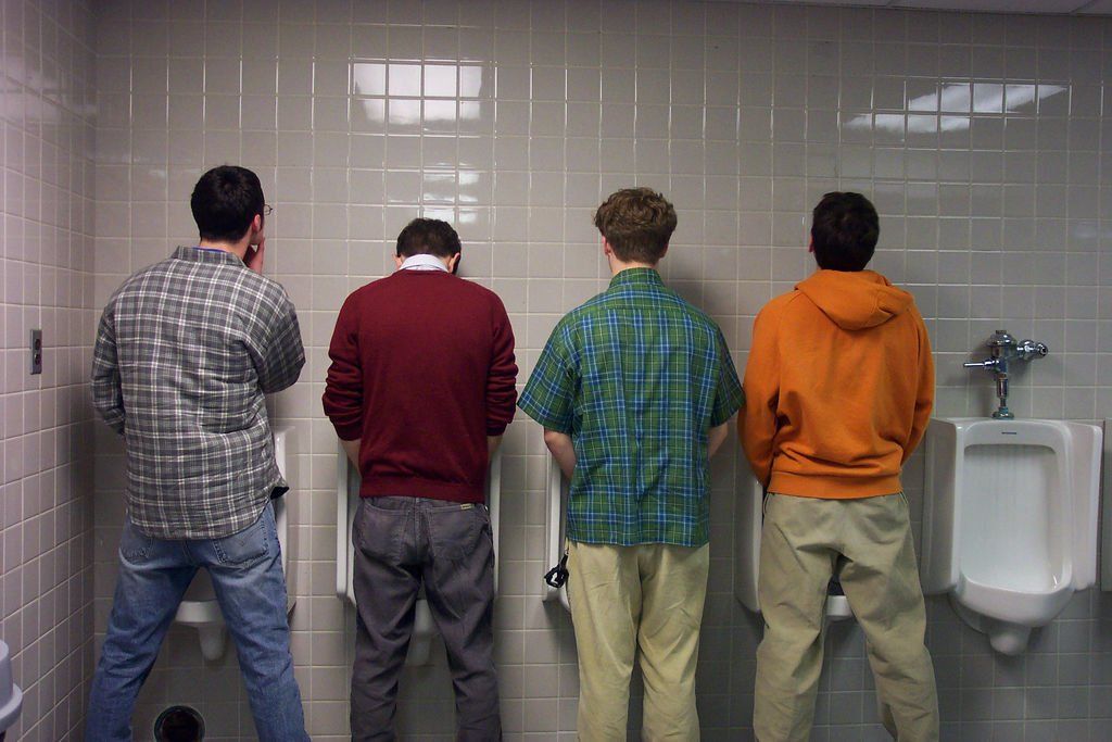 best of Peeing urinal Guys in