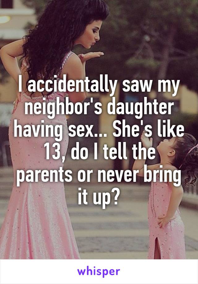 Boomer reccomend I saw my daughter having sex