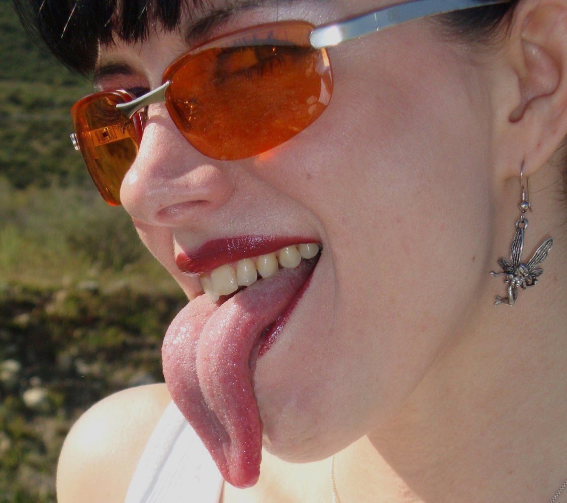 Long Lesbian Tongues Licking A Dick