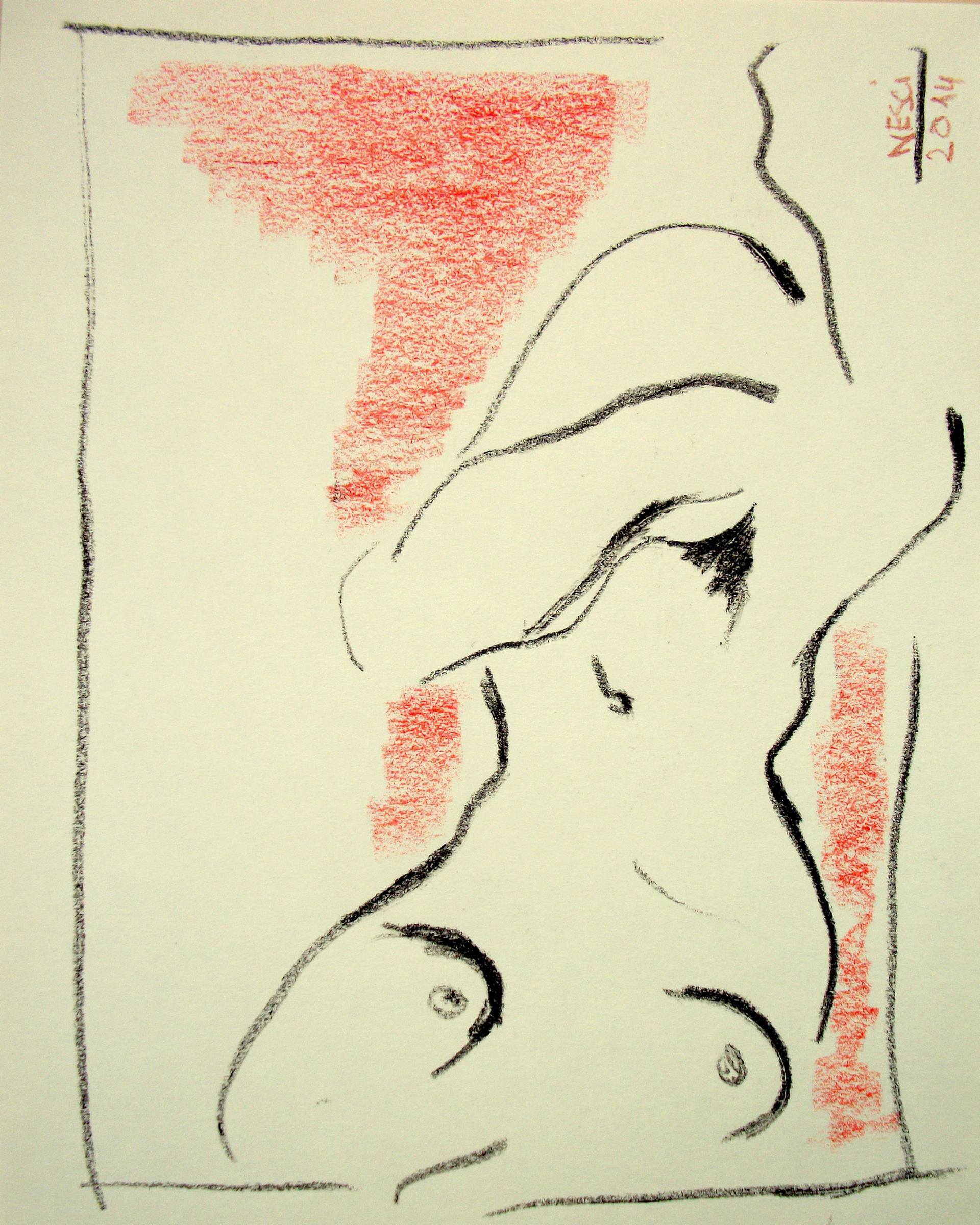Nude girl erotic sketches