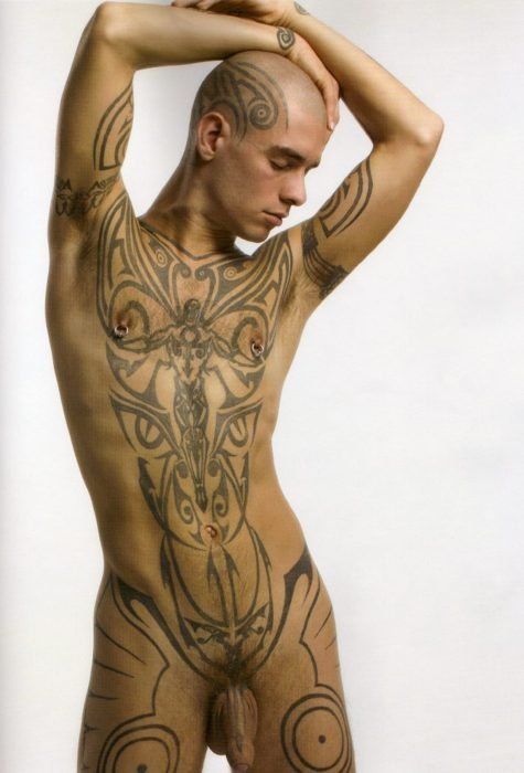 Men tattooed nude 20 Guys