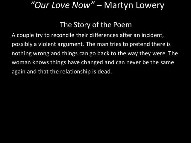Our love now martyn lowery poem