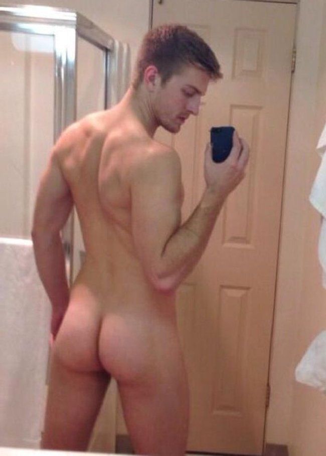 Naked male butt