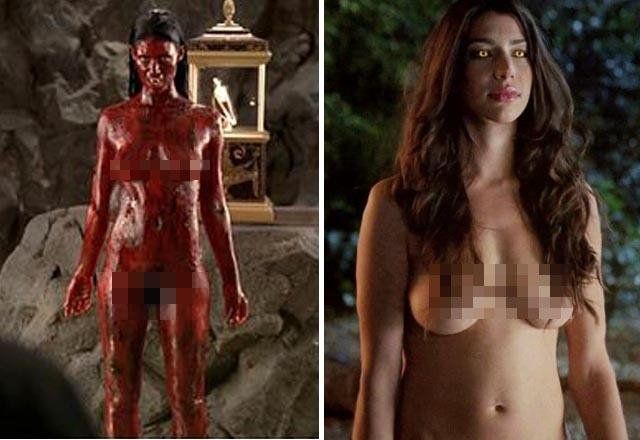 Sexy naked blood female