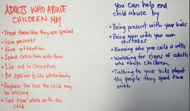 Signs of sexual abuse toddler