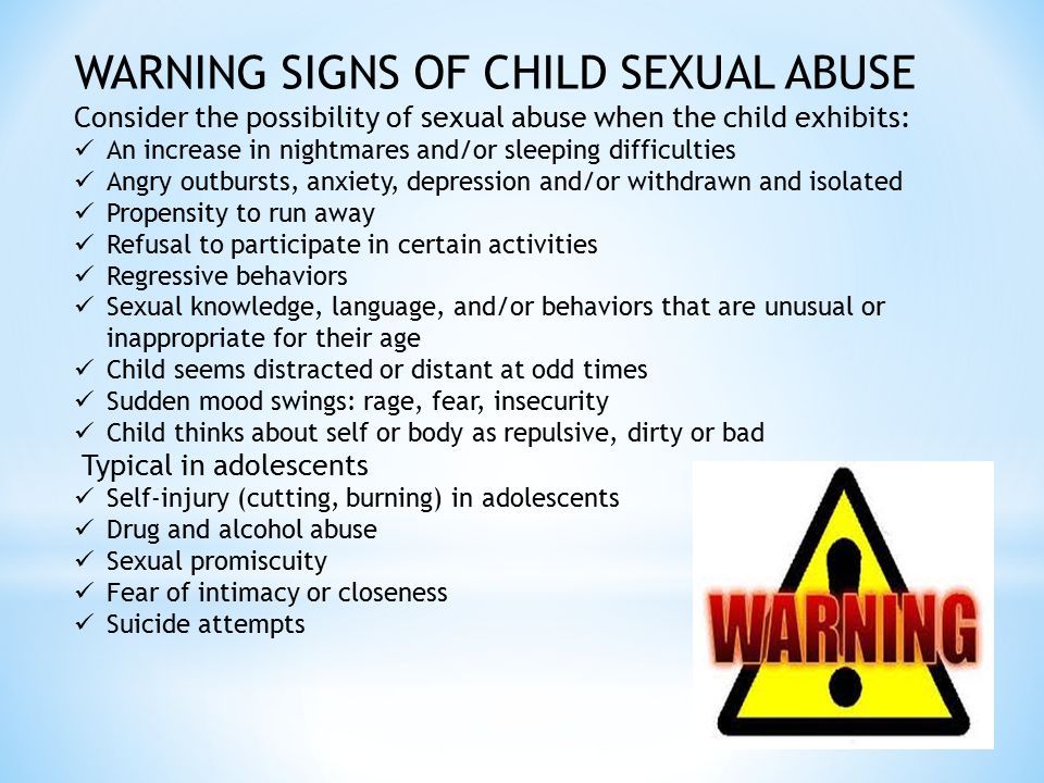 Green T. reccomend Signs of sexual abuse toddler