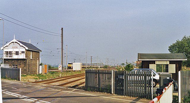 Six mile bottom railway crossing close