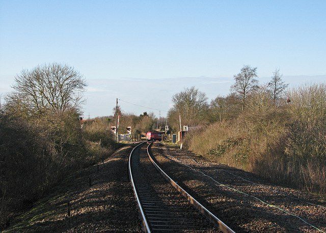 Six mile bottom railway crossing close