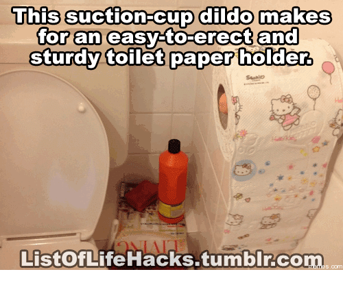 Toilet paper dildos