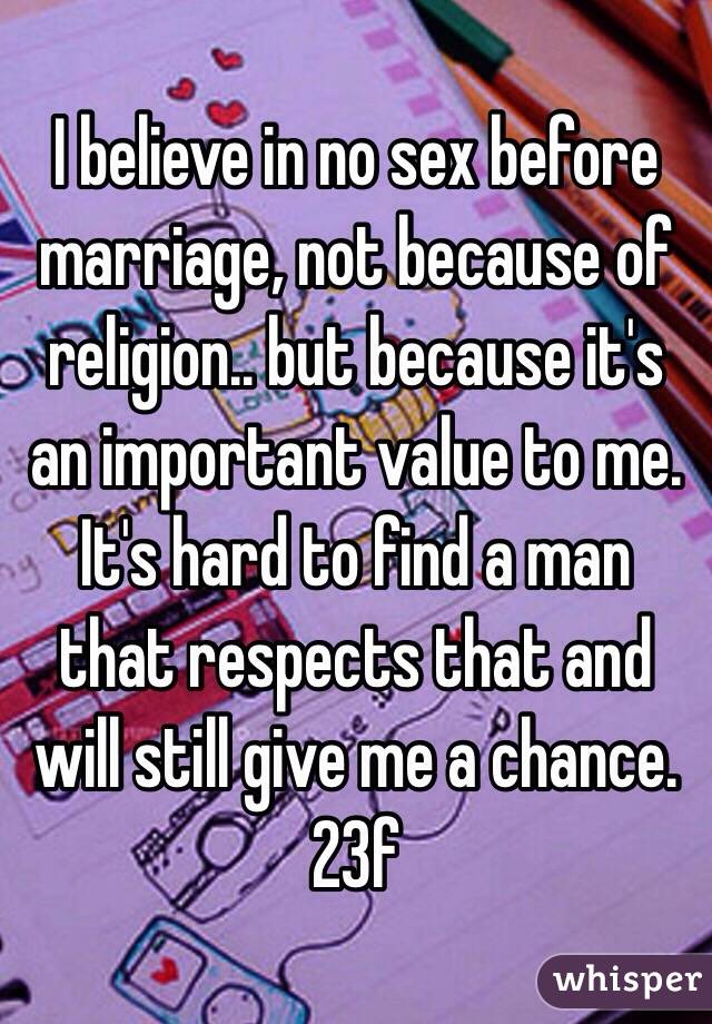 Coo C. reccomend Why no sex before marriage