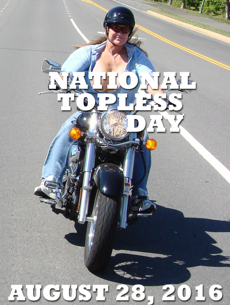 Women topless on motorcycles